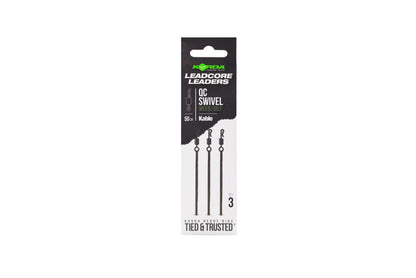 Korda Kable Leadcore Leader QC Swivel 50cm