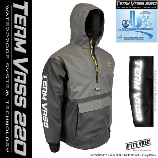 Vass 220 Winter Lined Smock Waterproof Grey/Black Edition
