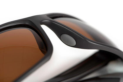Fox Rage Grey Wrap Sunglasses Brown Lense Mirror Eyewear