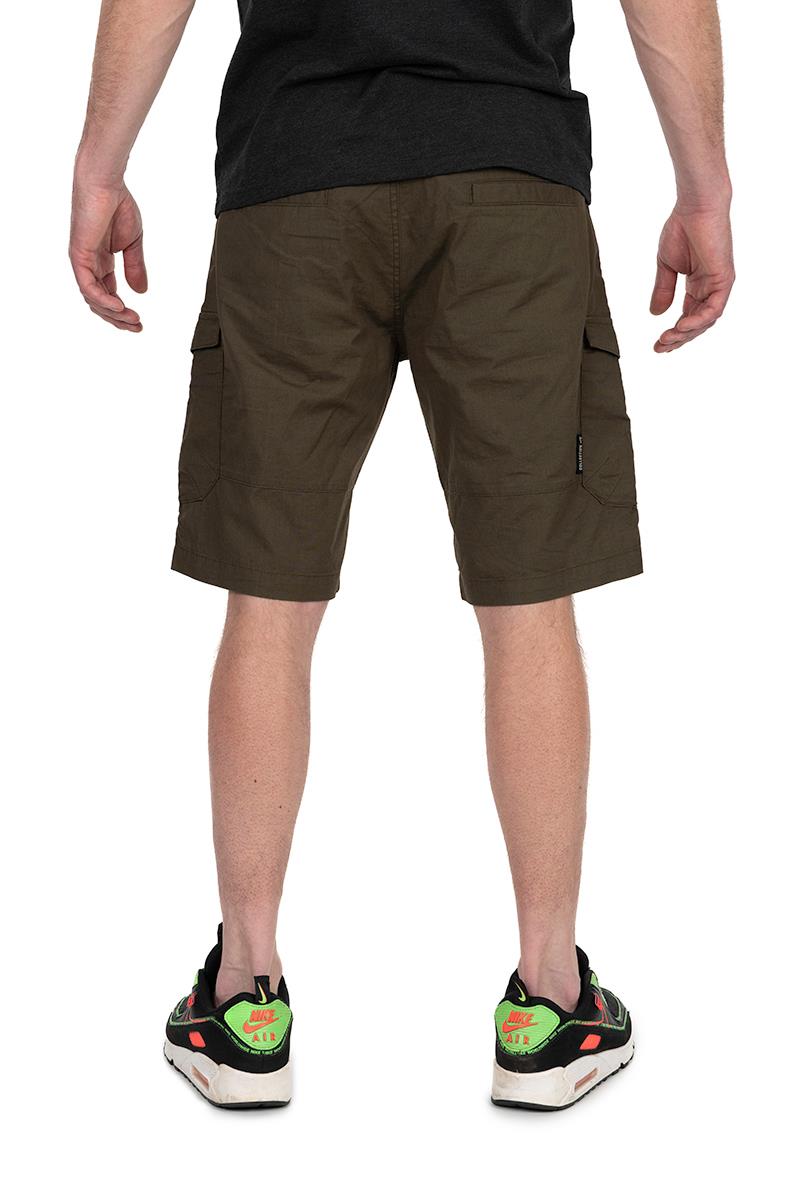 Fox Collection Light Weight Cargo Shorts Green & Black