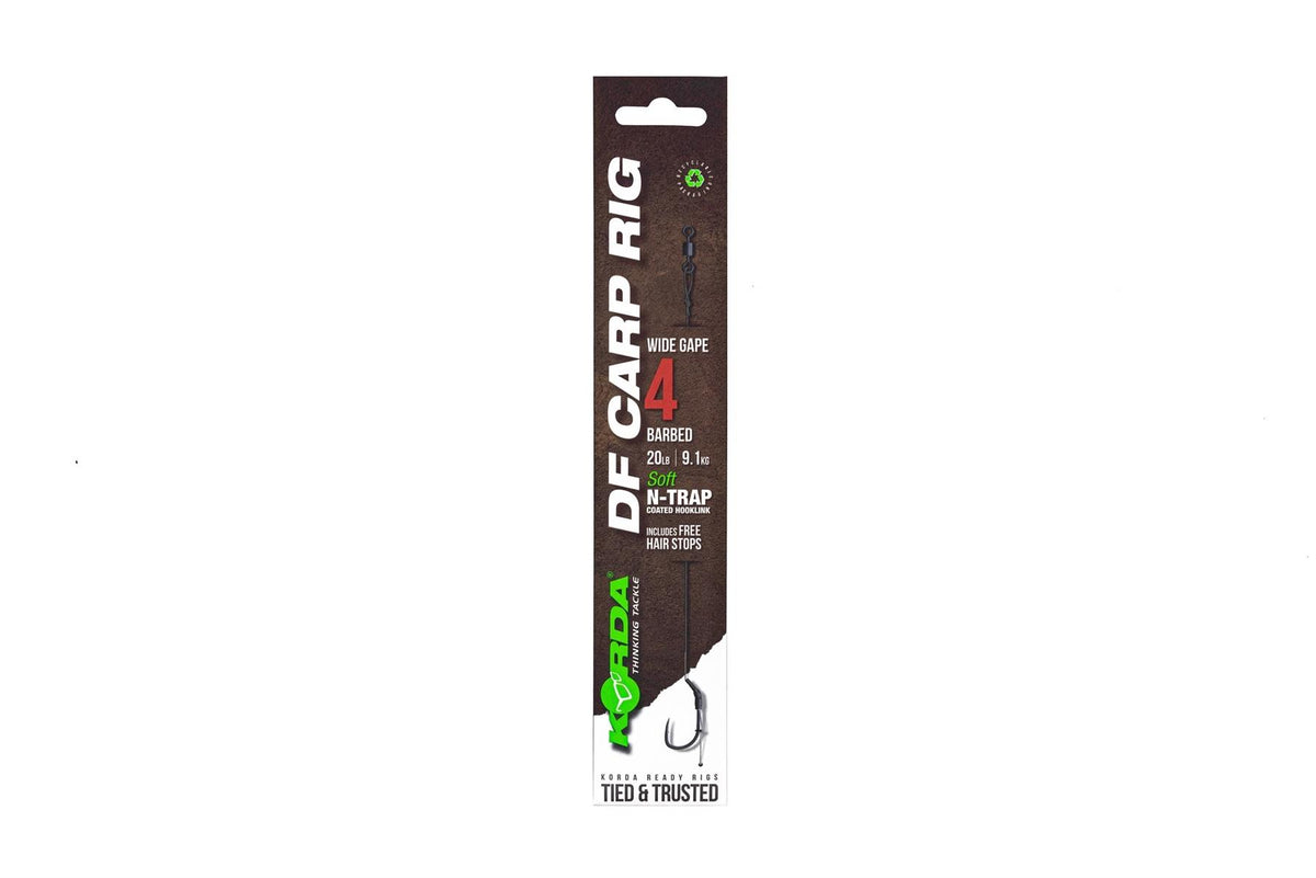 Korda DF Rig Wide Gape Barbed