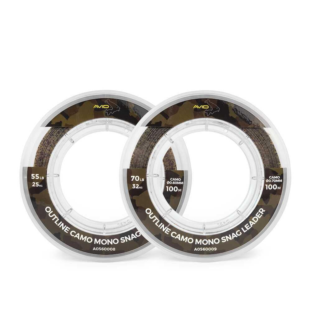 Avid Outline Camo Mono Snag Leader 100m