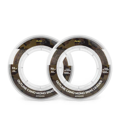 Avid Outline Camo Mono Snag Leader 100m