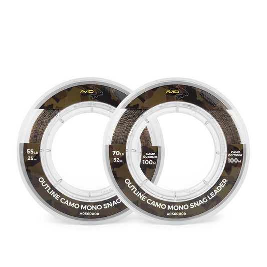 Avid Outline Camo Mono Snag Leader 100m