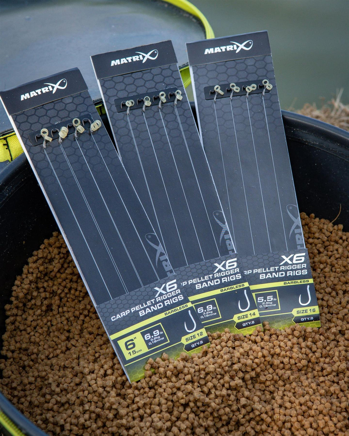 Matrix X6 Carp Pellet Rigger Band Rigs 15cm