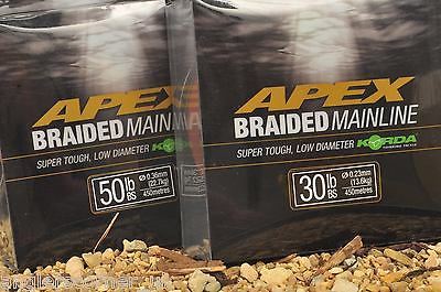 Korda Apex Braided Mainline - All Sizes / Carp Fishing Braid Line