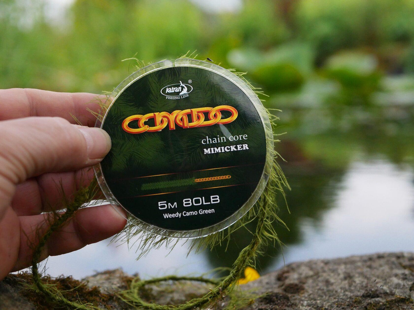 Katran Chain Core Comodo Mimicker Weedy Camo Green 80lb 5m