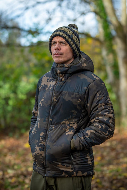 Korda Insulated Hooded Jacket Dark Kamo