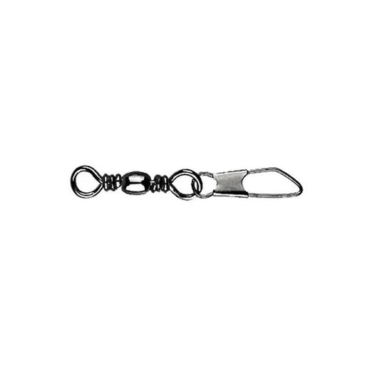 Mustad Barrel Swivel With Safety Snap