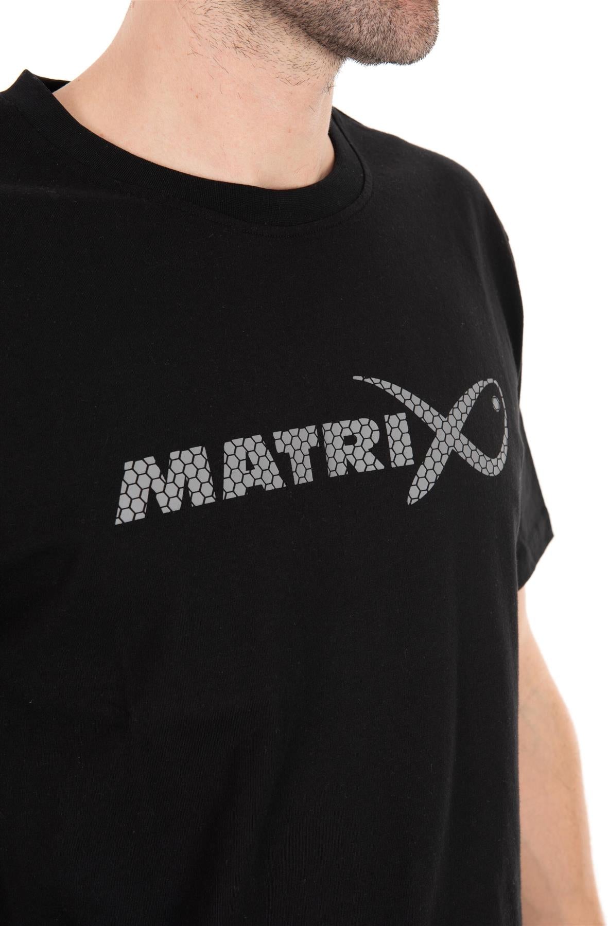 Matrix Large Fade Logo T-Shirt Black/Grey
