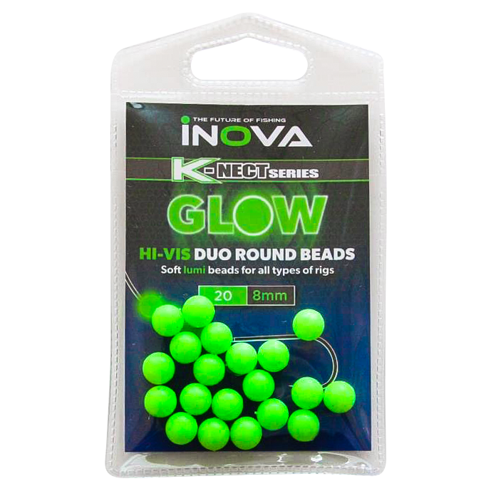 Inova Hi-Vis Duo Round Glow Beads 6mm