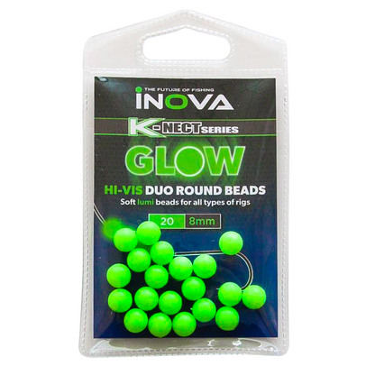 Inova Hi-Vis Duo Round Glow Beads 6mm