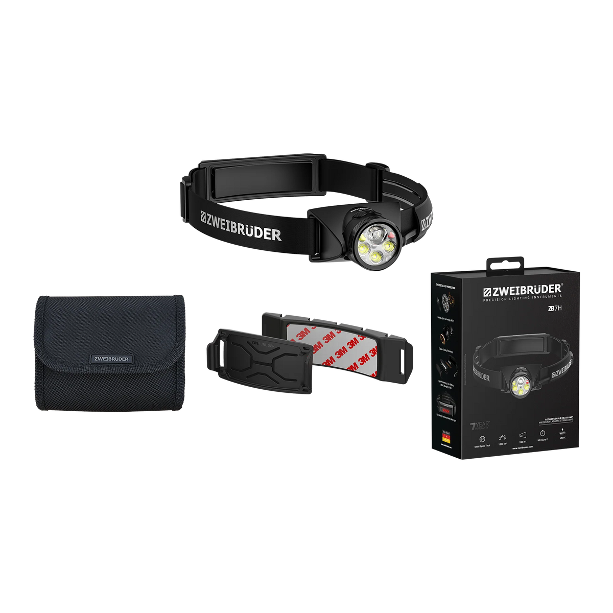 Zweibruder ZB7H Headlamp 1200 Lumen