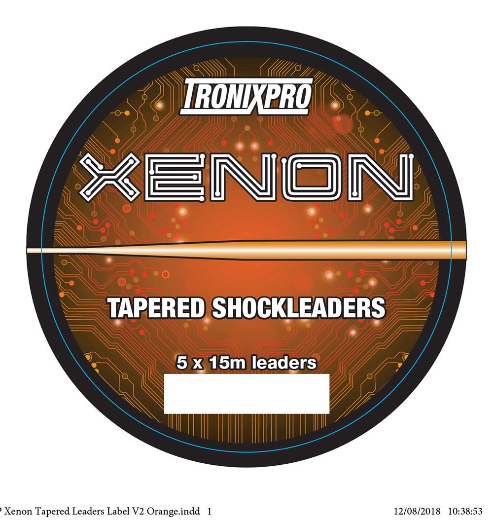 TronixPro Xenon Tapered Leaders Orange 0.40-0.80mm 26lb-80lb 5x15m
