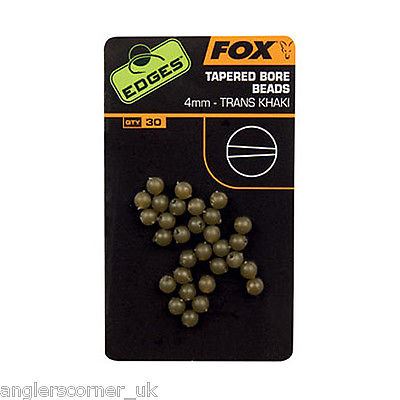 Fox Edges Tapered Bore Beads 4mm