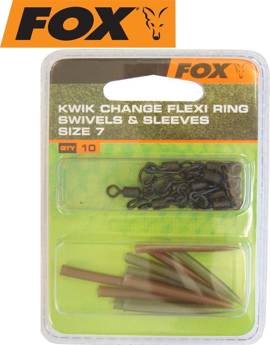 Fox Kwik Change Swivels and Sleeves Size 7