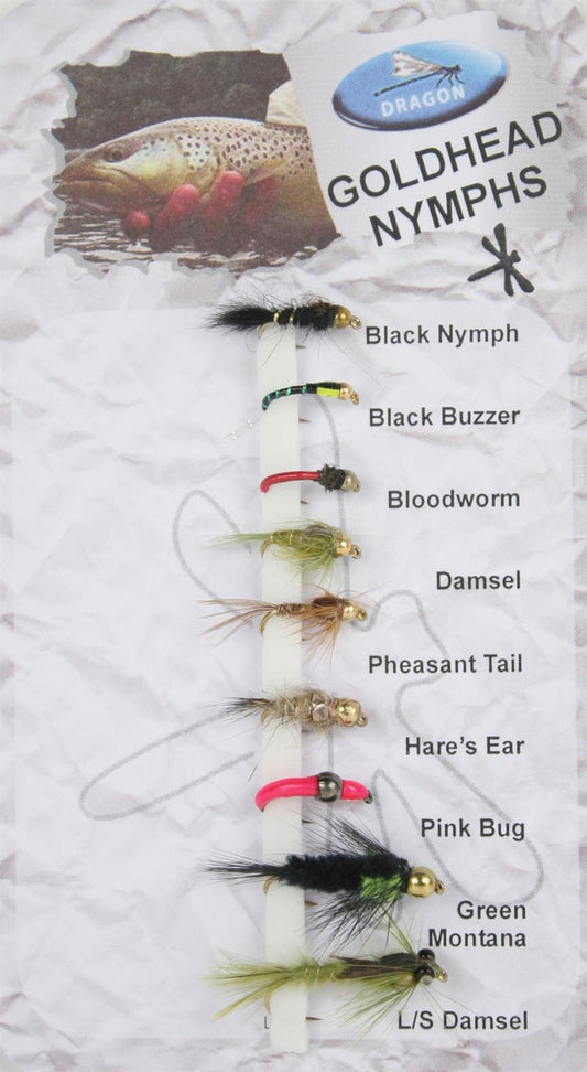 Dragon Tackle Trout Flies Gold Nymphs