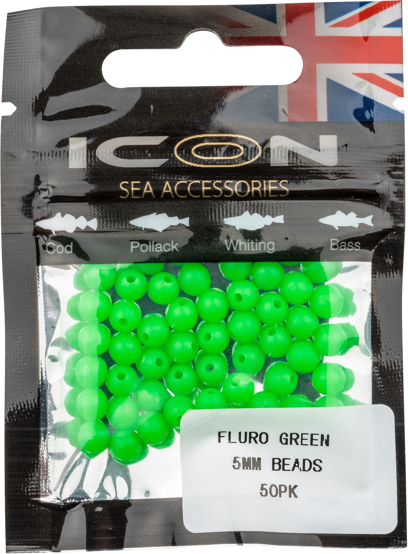 Leeda ICON Fluro Green 5mm Beads