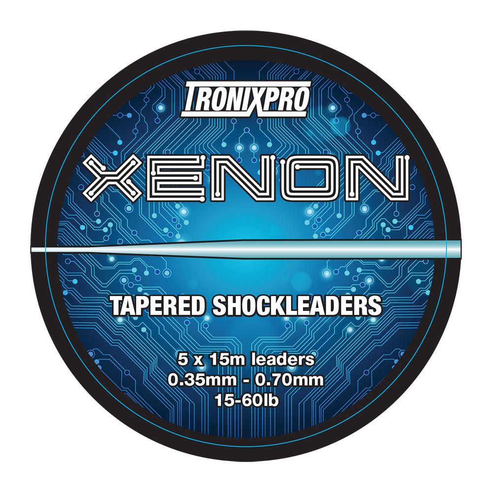 TronixPro Xenon Tapered Leaders Clear 0.35-0.70mm 15lb-60lb 5x15m