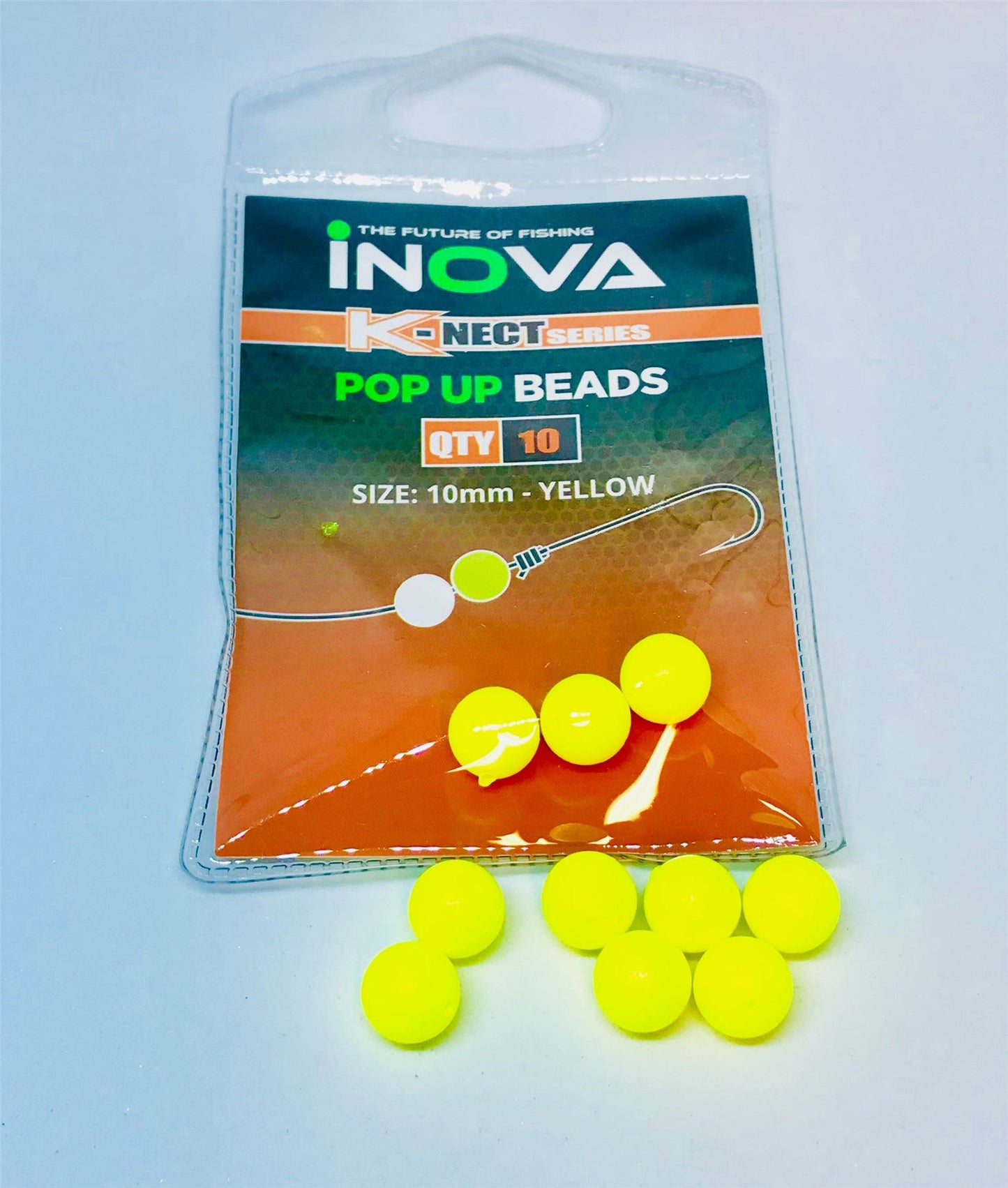 Inova Pop Up Floating Beads Yellow 10mm