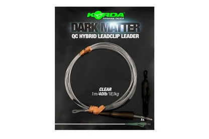 Korda Dark Matter QC Hybrid Leadclip Leader 1m Clear