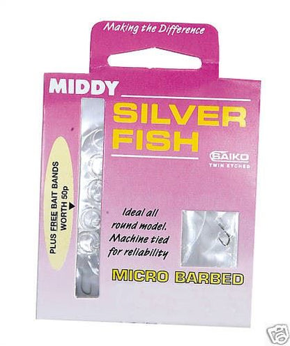 Middy Hooks To Nylon / Silver Fish
