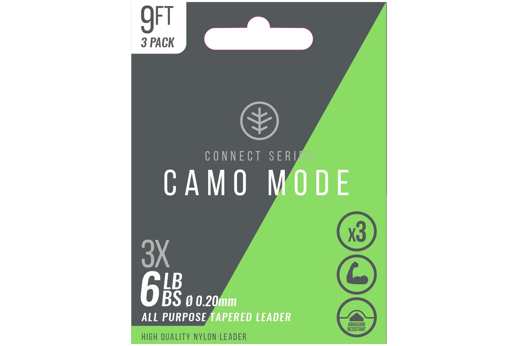Wychwood Camo Mode Tapered Leaders 3X 9ft 6lb