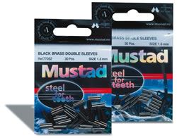 Mustad Black Brass Single Sleeves 0.6mm