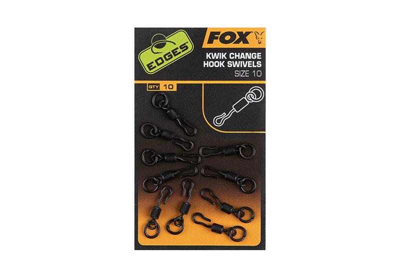 Fox Edges Kwik Change Hook Swivels Size 10 x10