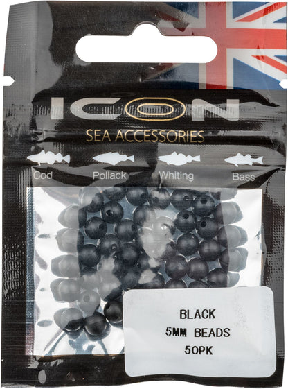 Leeda ICON Black 5mm Beads