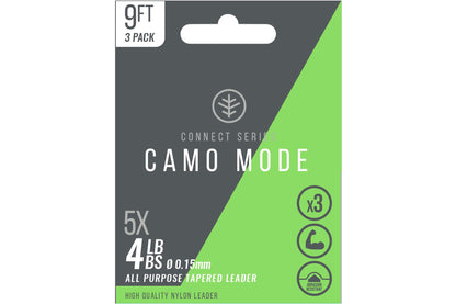 Wychwood Camo Mode Tapered Leaders 3X 9ft 4lb