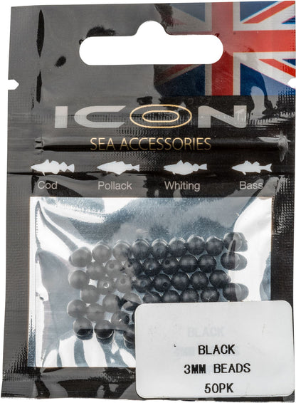 Leeda ICON Black 3mm Beads