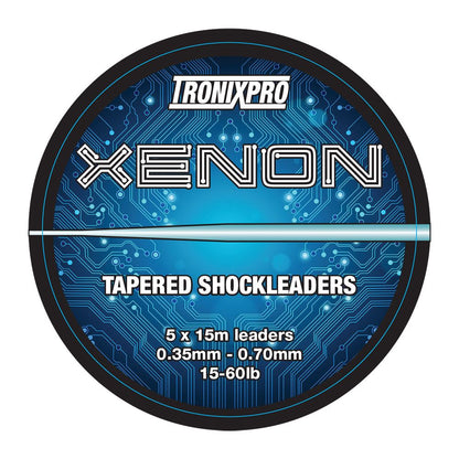 TronixPro Xenon Tapered Leaders Clear 0.40-0.80mm 26lb-80lb 5x15m