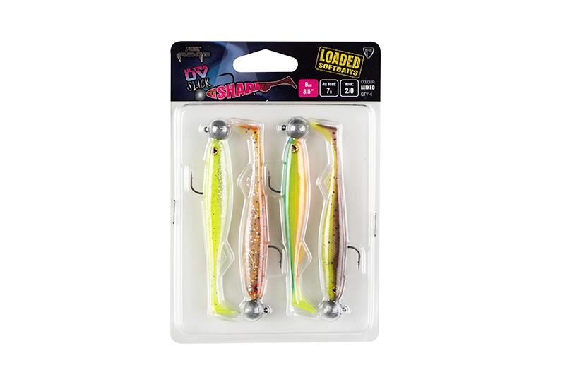 Fox Rage Slick Shad Mixed UV Colour Pack Loaded