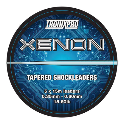 TronixPro Xenon Tapered Leaders Clear 0.30-0.60mm 12lb-50lb 5x15m