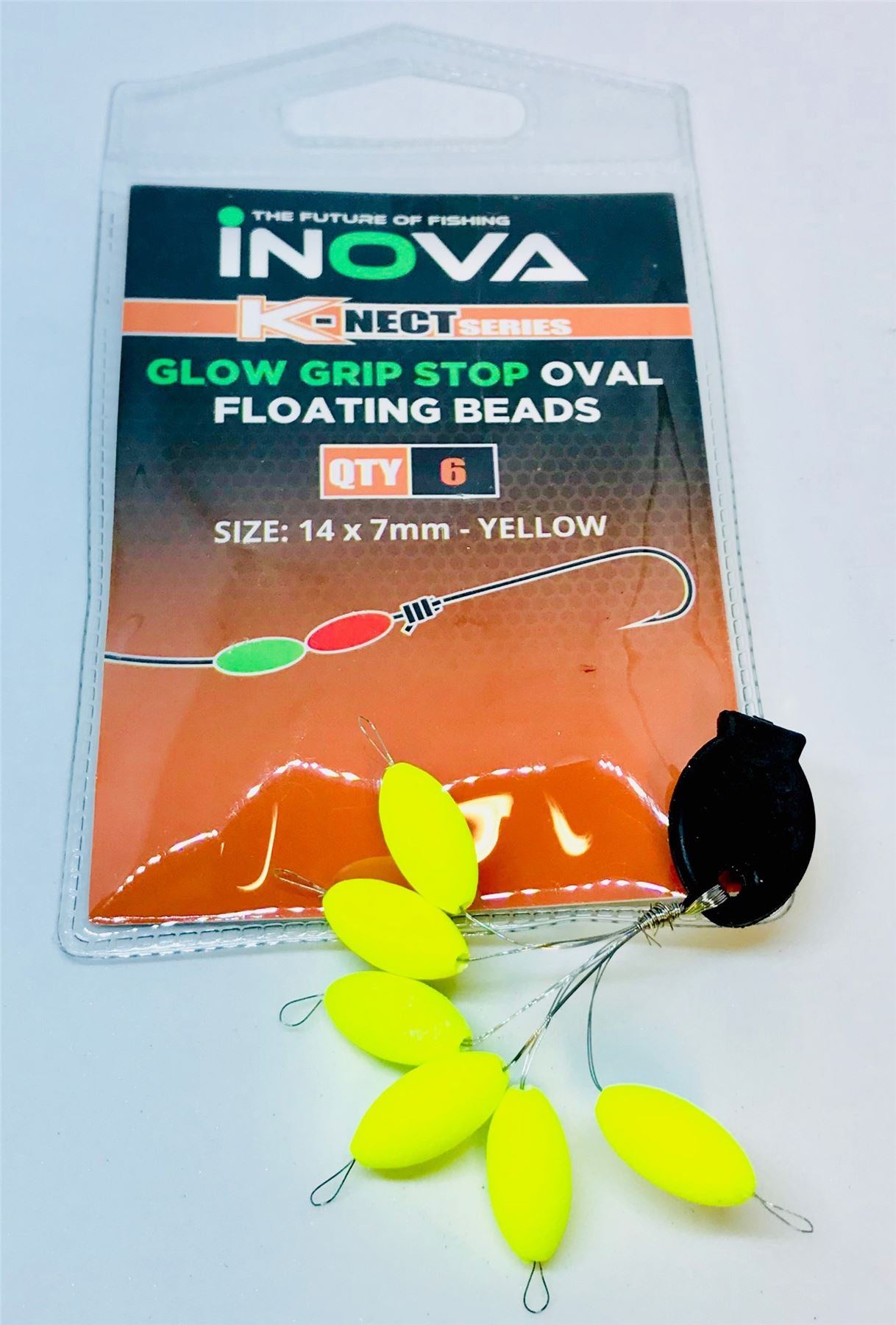Inova Glow Grip Stop Oval Pop Up 14x7mm Yellow