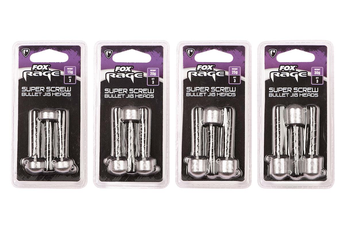 Fox Rage Super Screw Bullet Jig Heads