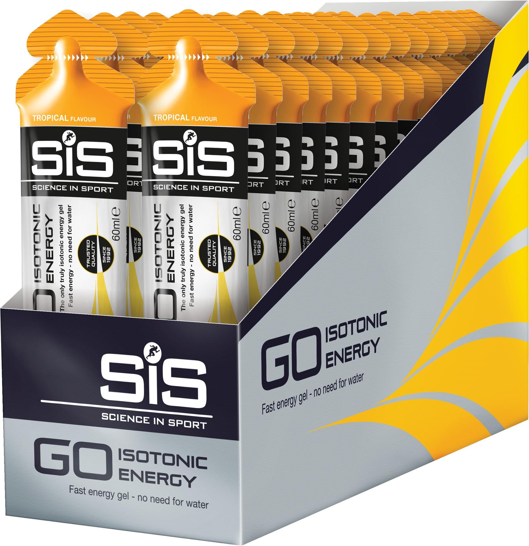Science In Sport GO Isotonic Energy Gel - Tropical  60 ml Tube - Box Of 30